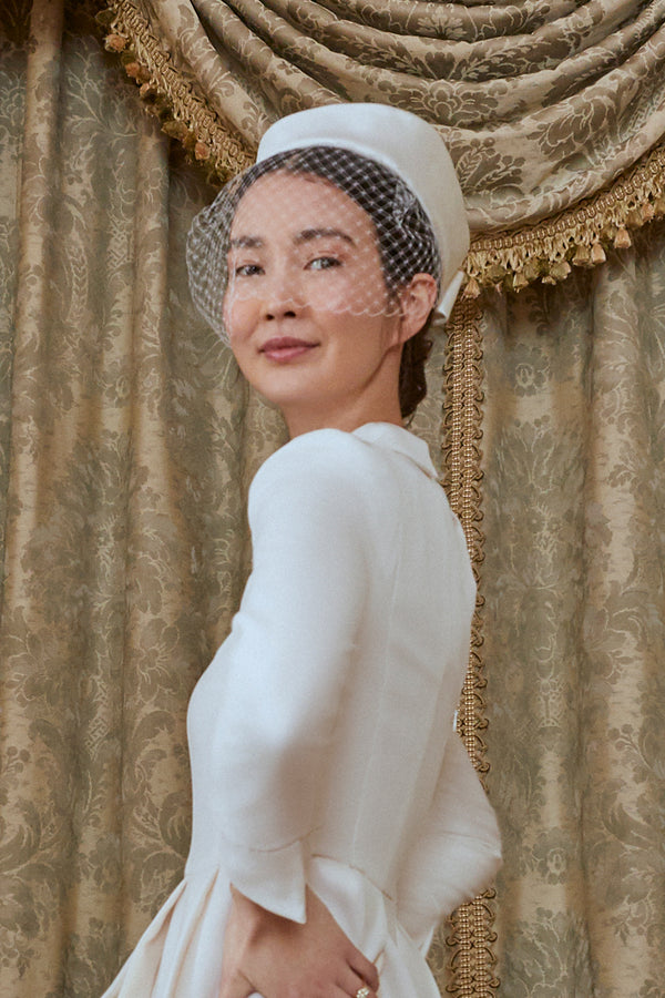 Vintage Wedding Fascinator With Veil Wedding The Pillbox Hat