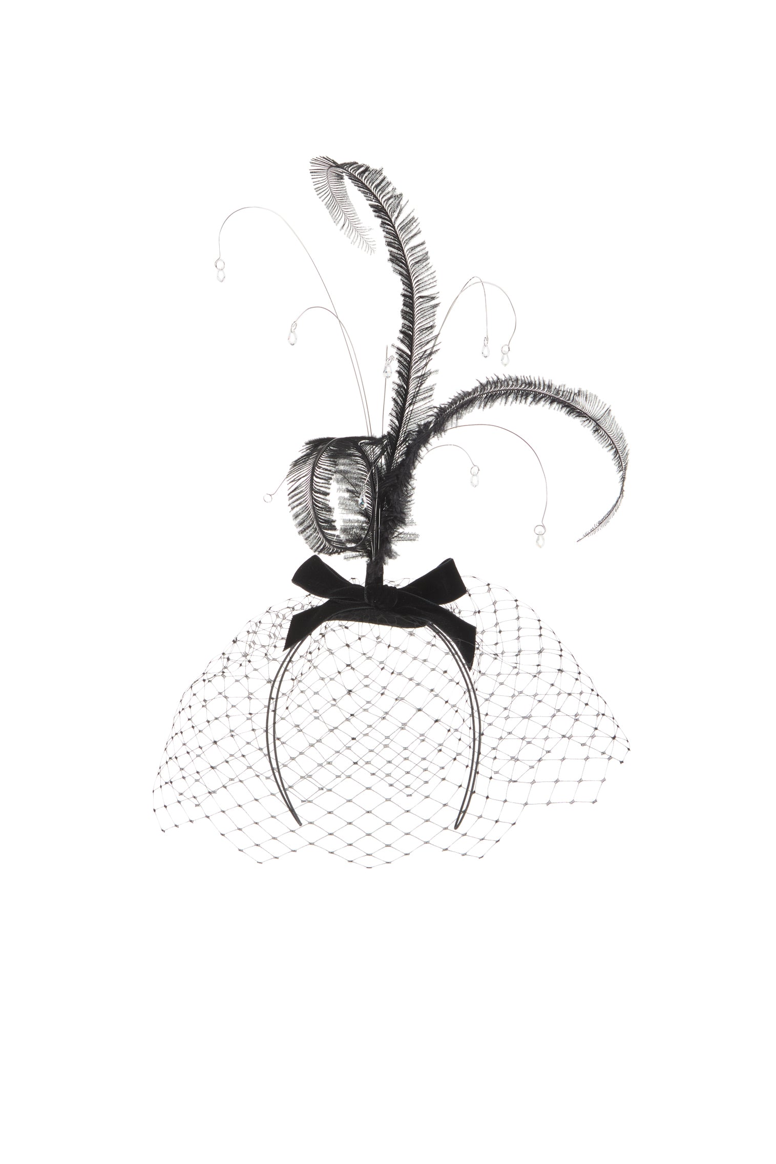 Parisian inspired white Black headpiece So this delicate crown headpiece , inspired by the curves of  main image 2
