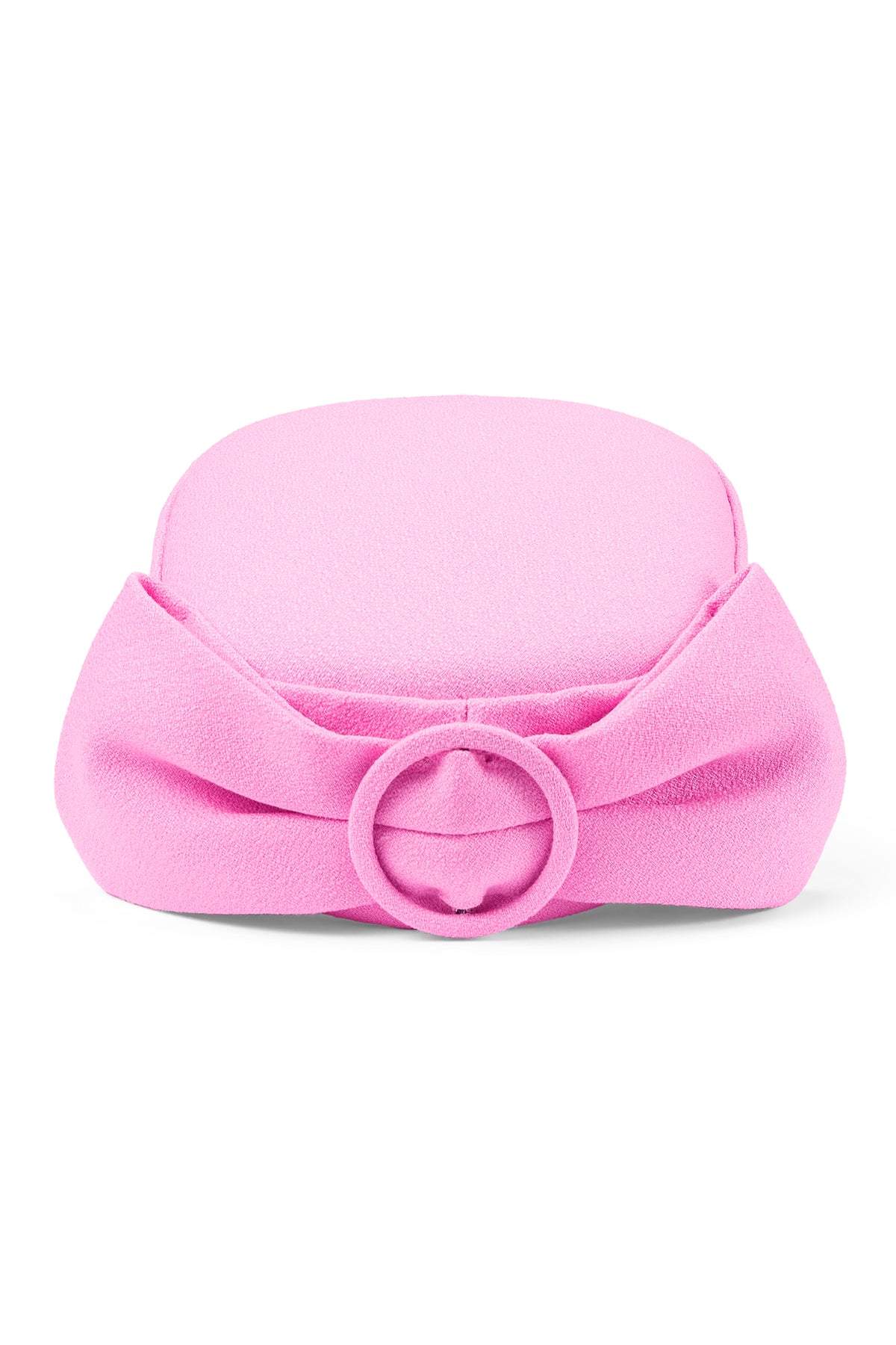 Couture pink Wool Crepe Pillbox Hat with a back bow - Lock & Co. Hatters London UK
            