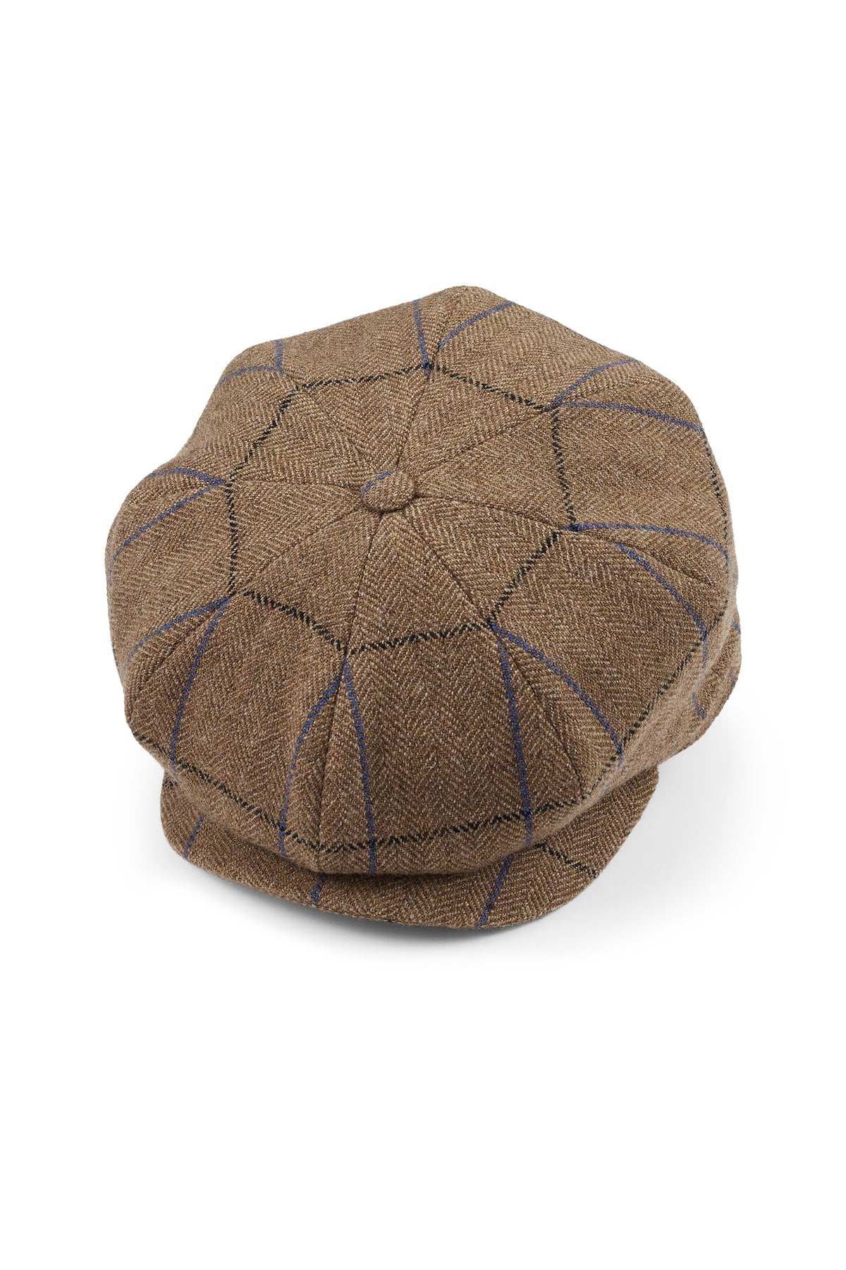 BROWN AND BLUE CHECK WOOL BAKERBOY CAP - Lock & Co. Hatters London UK
            