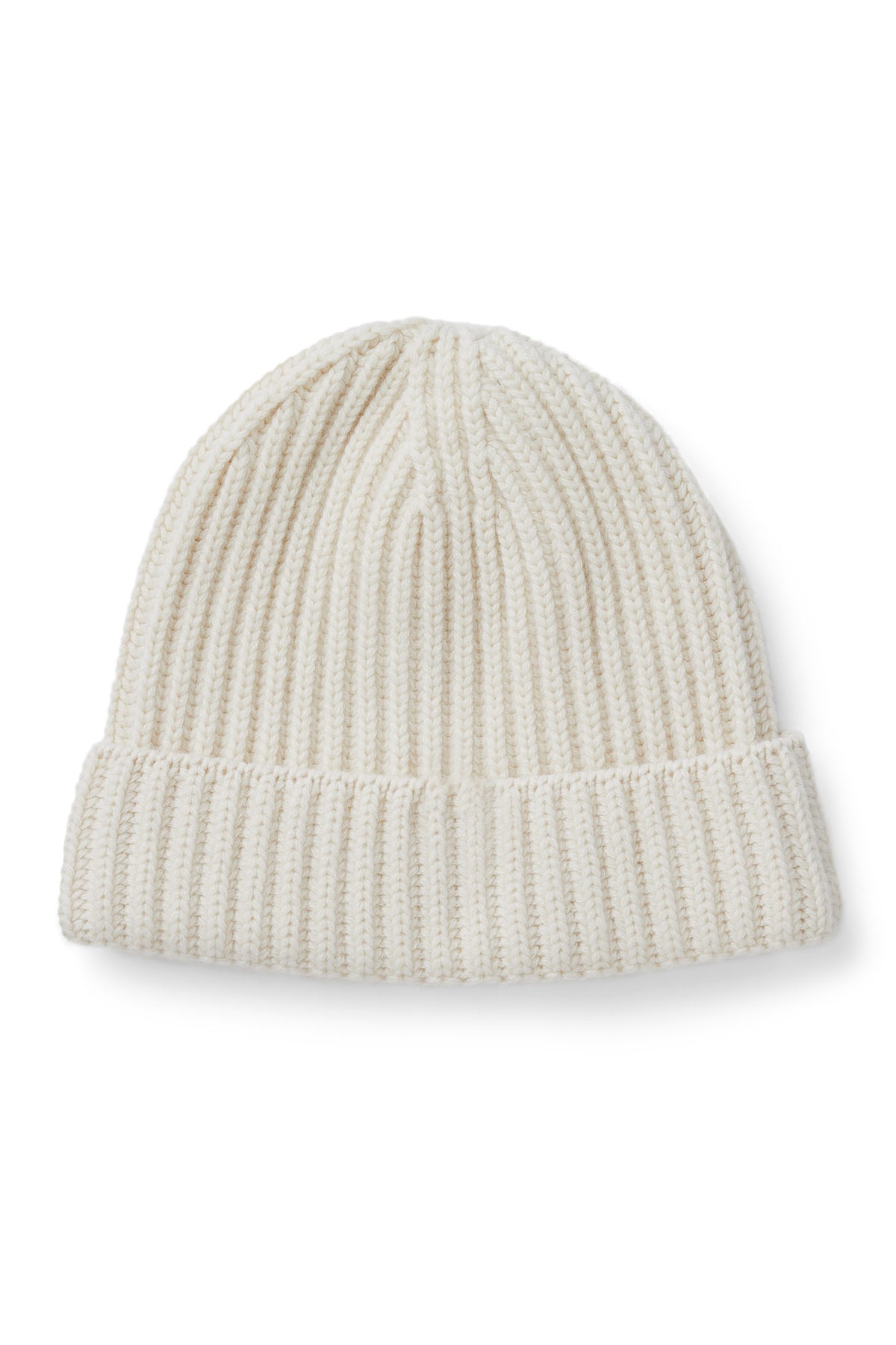 UNISEX CREAM CASHMERE RIBBED BEANIE - Lock & Co. Hatters London UK
            