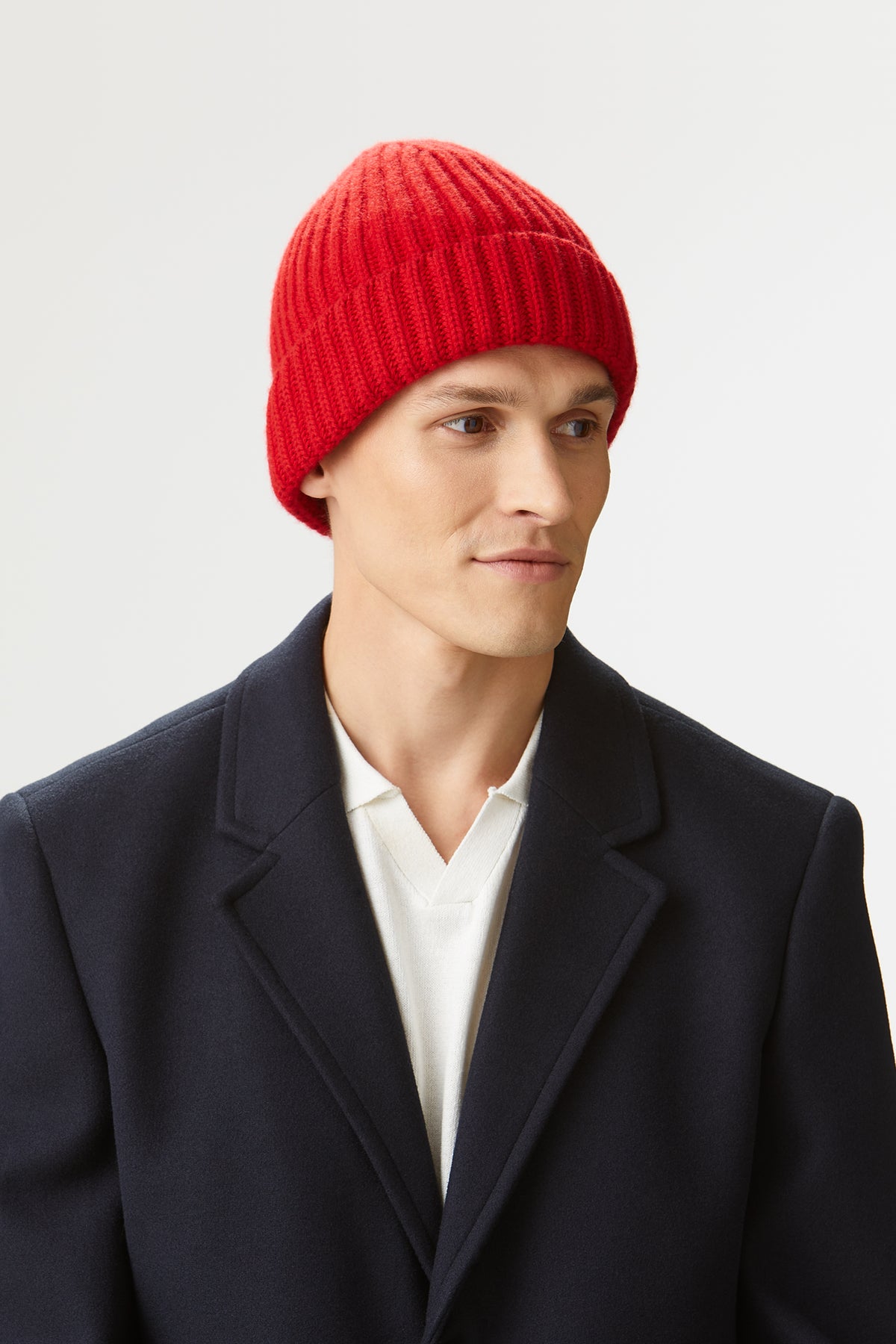 Rannoch Red Cashmere Beanie - Main Image