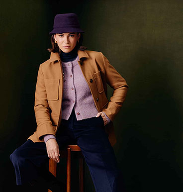 Unisex cashmere dark purple bucket hat