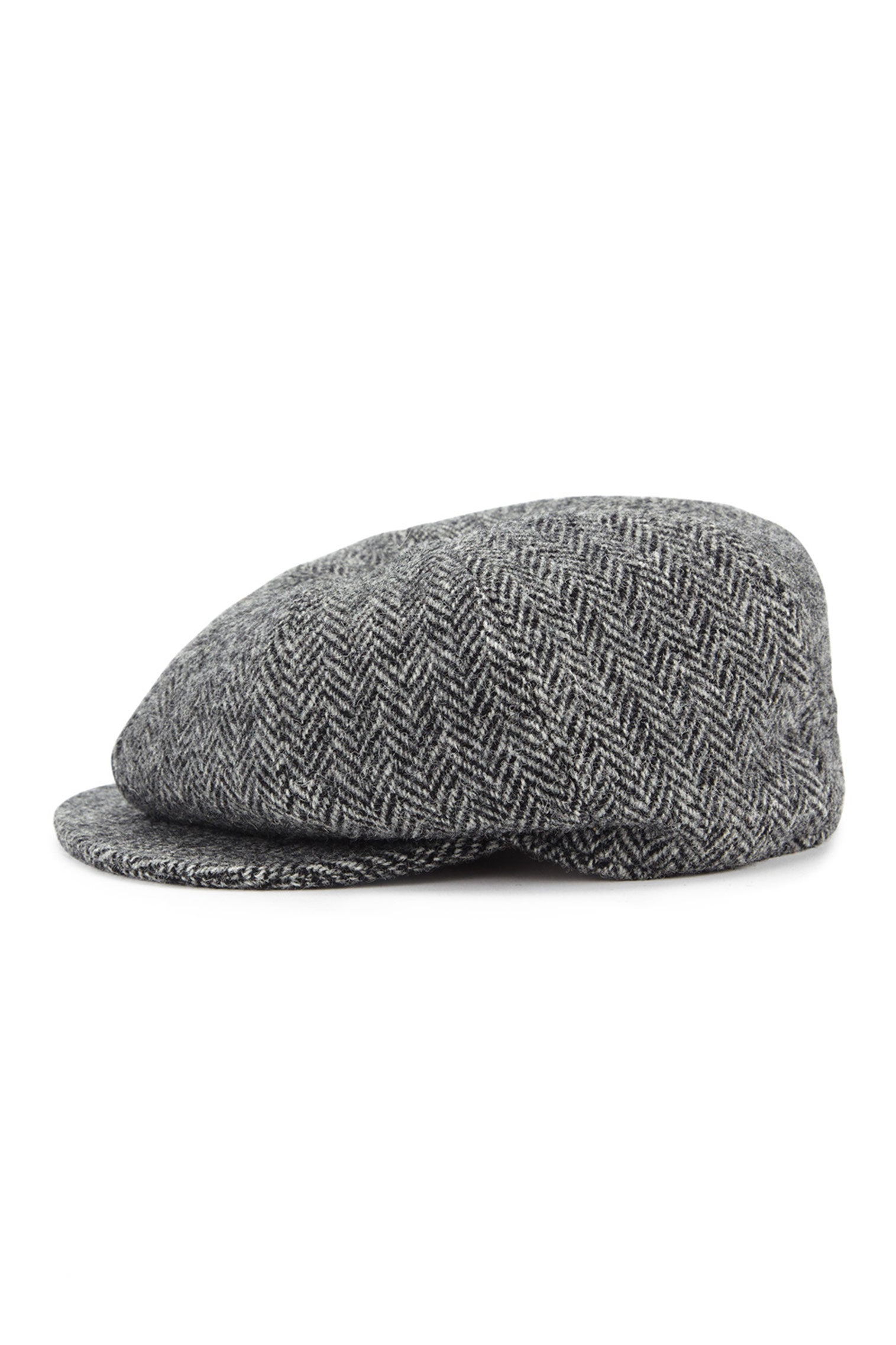 GREY TWEED BAKERBOY CAP