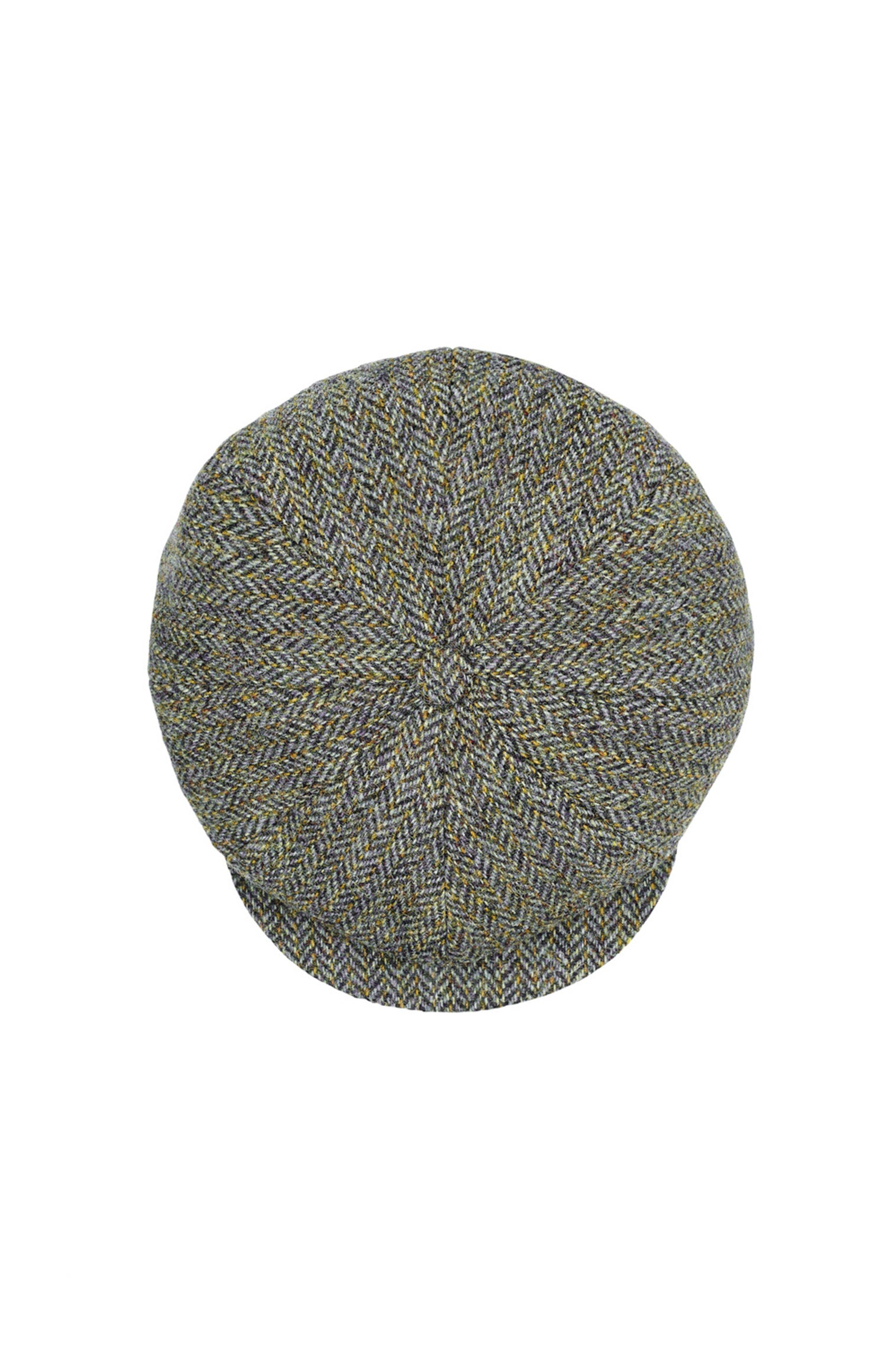 GREEN/GREY/BROWN TWEED BAKERBOY CAP