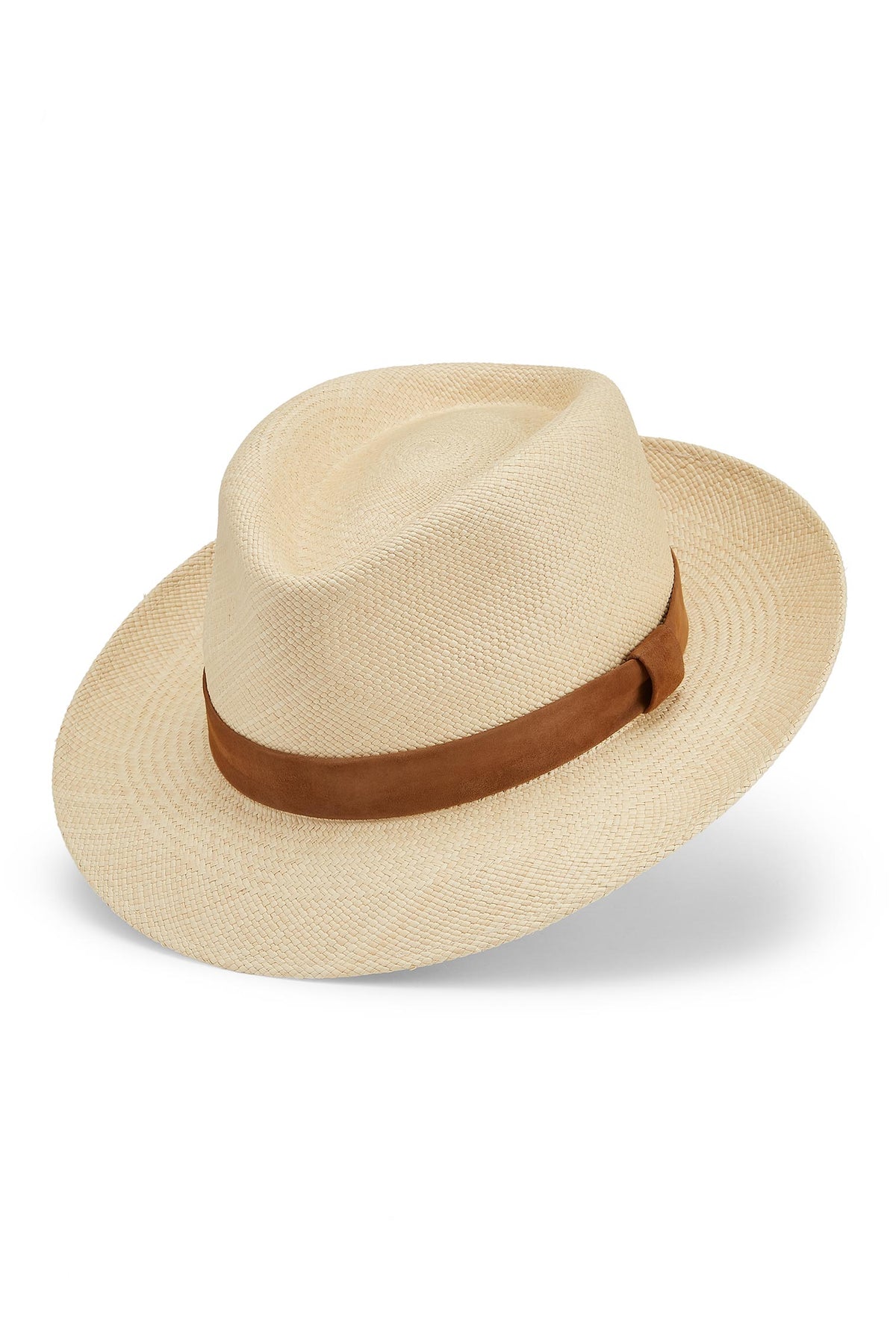 TEAR-DROP CROWN PANAMA HAT WITH TOBACCO BROWN SUEDE BAND - Lock & Co. Hatters London UK
            