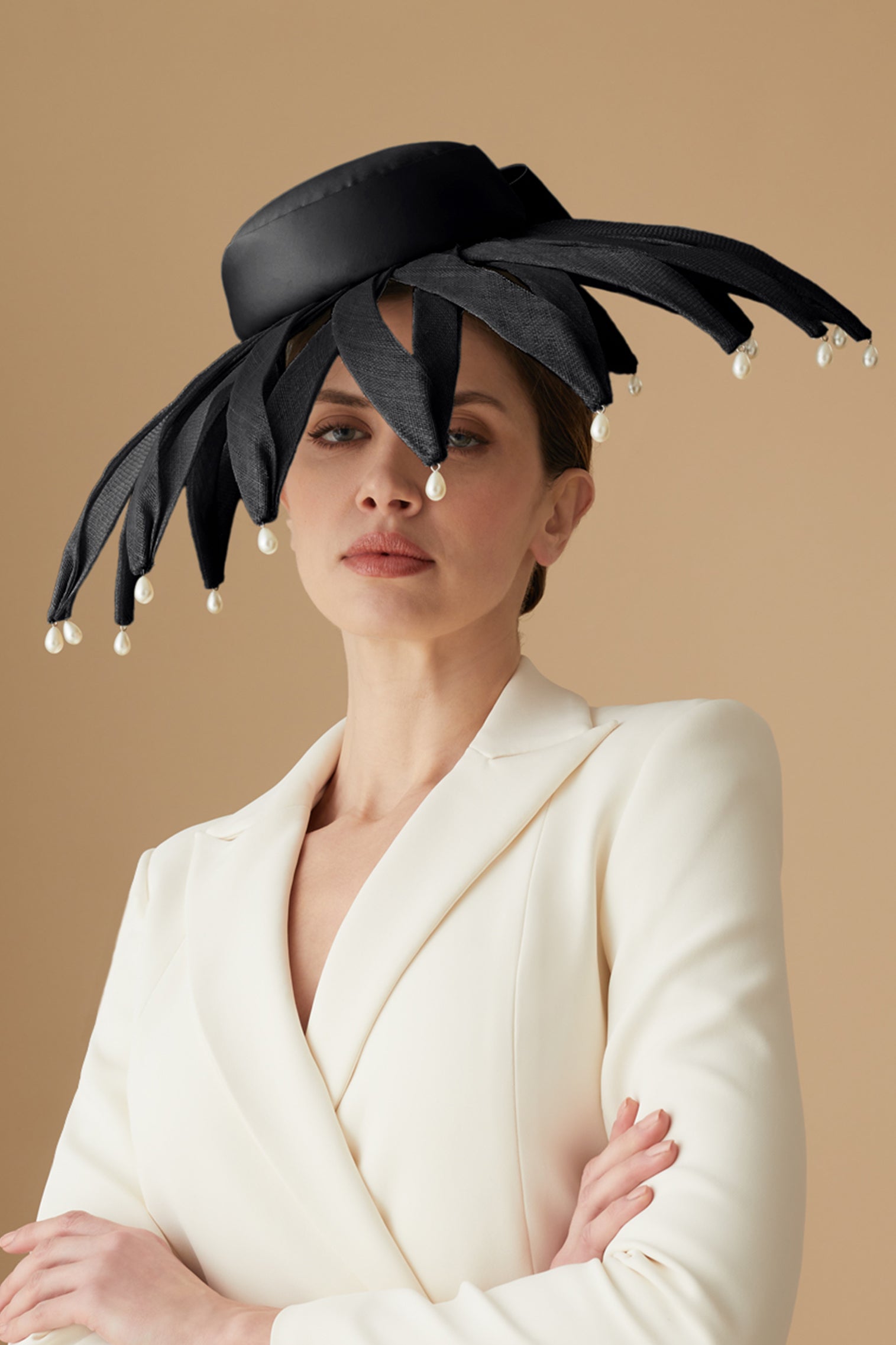 Sencha Black Wide Brim Hat - Black Hats & Headpieces for Women - Lock & Co. Hatters London UK
