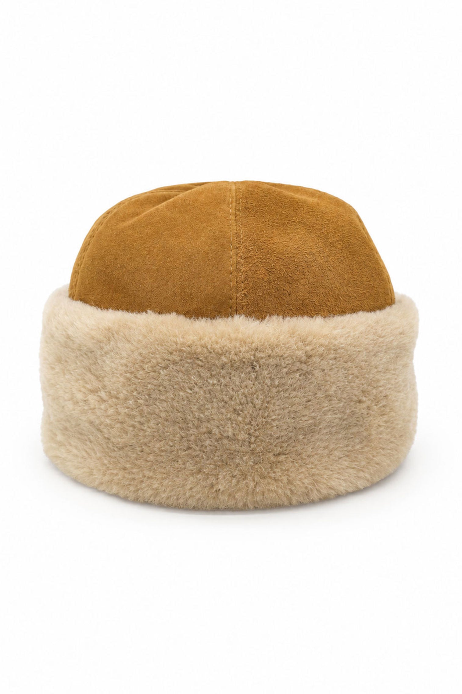 Stowe Tan Sheepskin Hat | Suede & Shearling. Hats for Men & Women