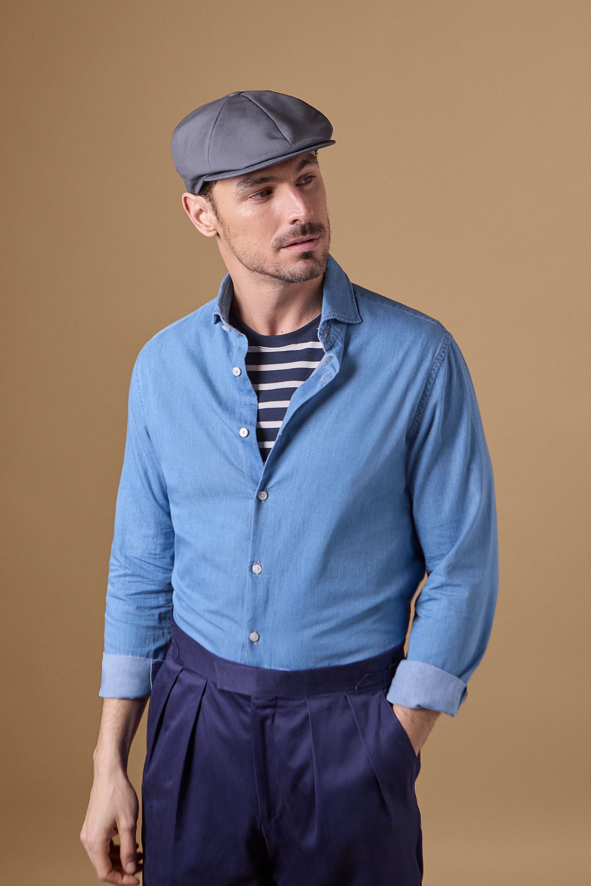 MEN&#39;S GREY WOOL 8 PANEL BAKERBOY CAP - Lock & Co. Hatters London UK
            