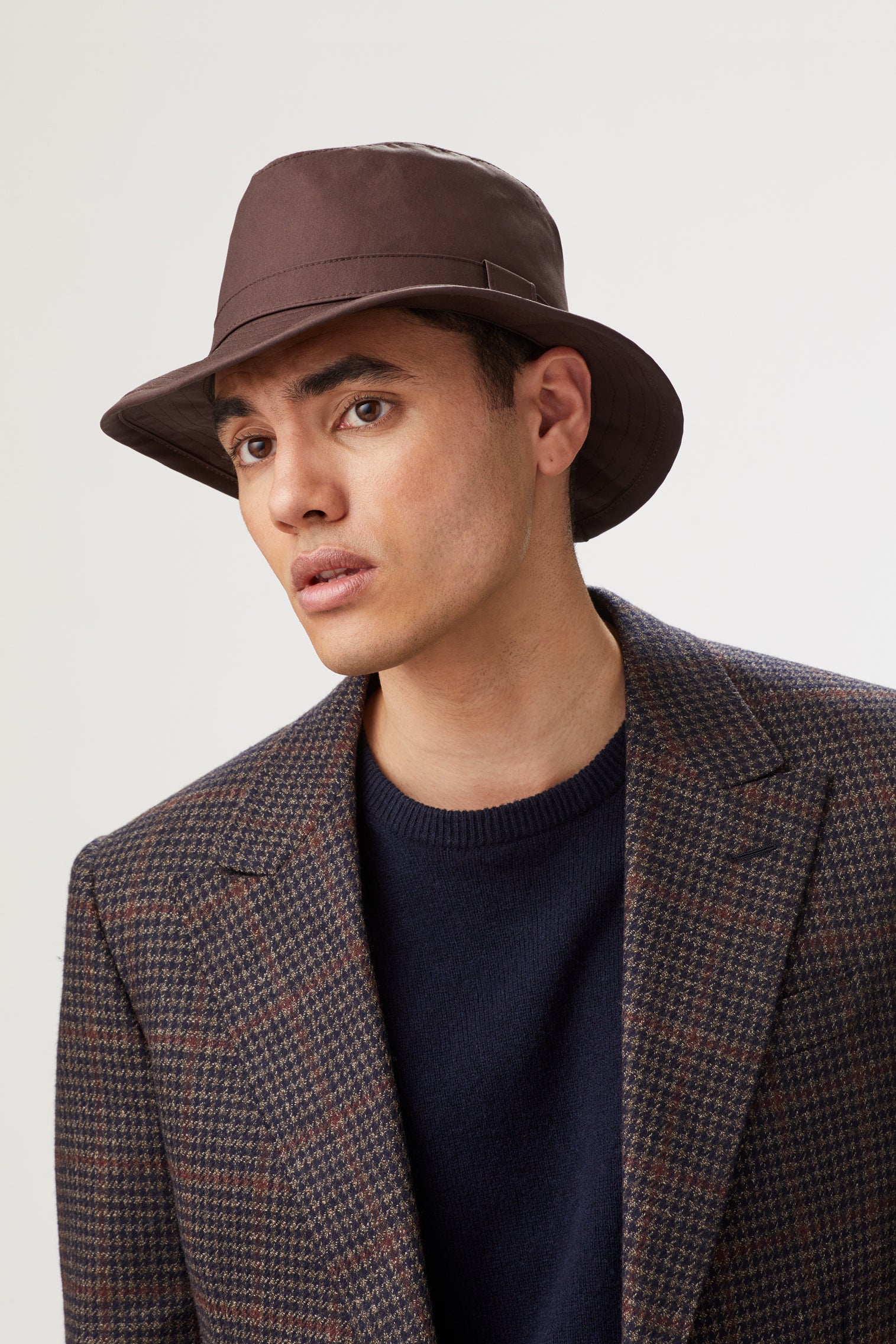 Bucket Men's Waxed Hats Brown