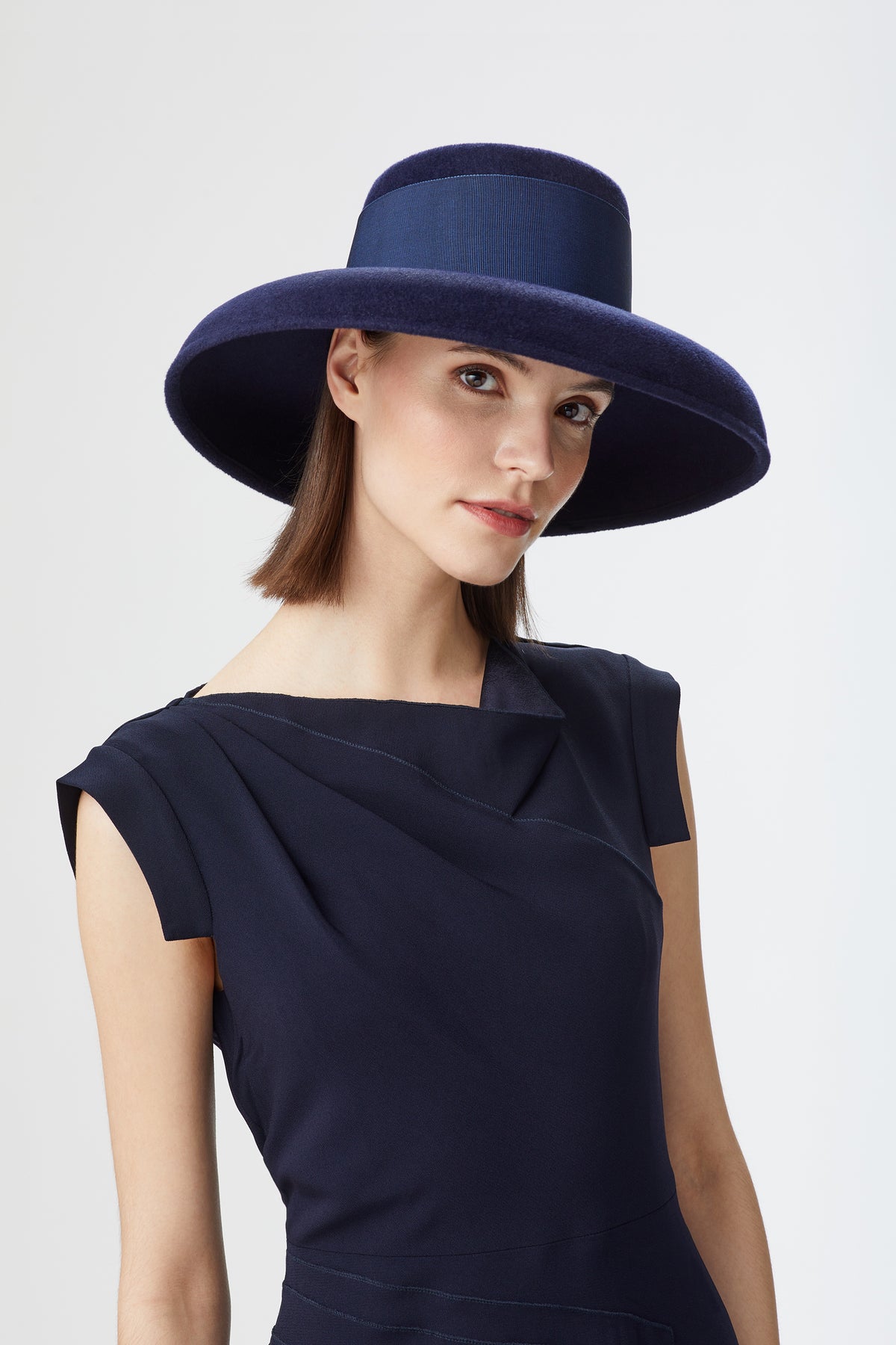 Tiffany Drop-Brim Hat, Black M/L Rabbit Fur Felt Women's Hat Tiffany Drop-Brim Hat, Black M/L Rabbit Fur Felt Women's Hat