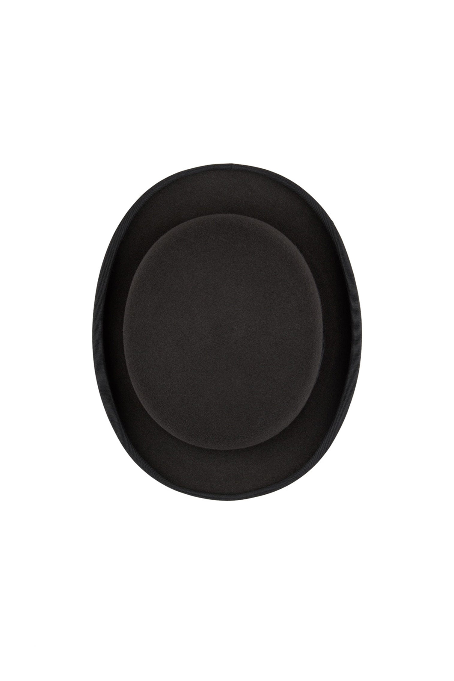 GREY RABBIT FUR FELT BOWLER HAT WITH A GREY GROSGRAIN BAND