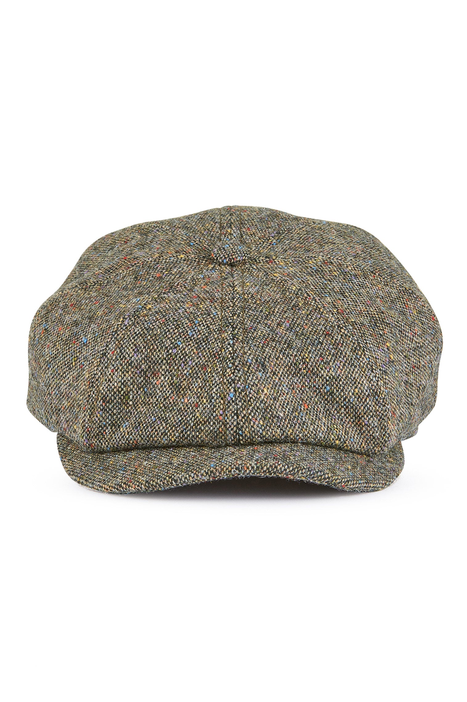 GREEN SPECKLED WOOL BAKERBOY CAP