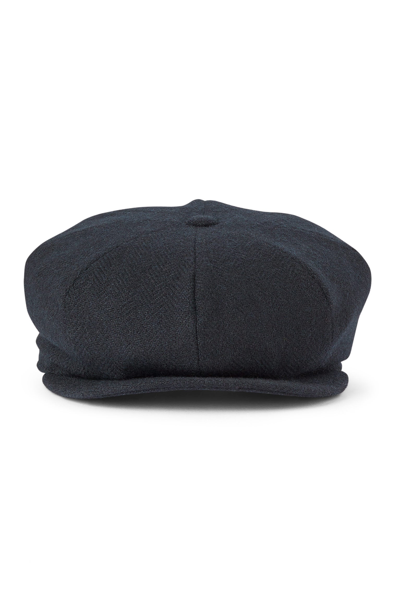 BLACK WOOL BAKERBOY CAP