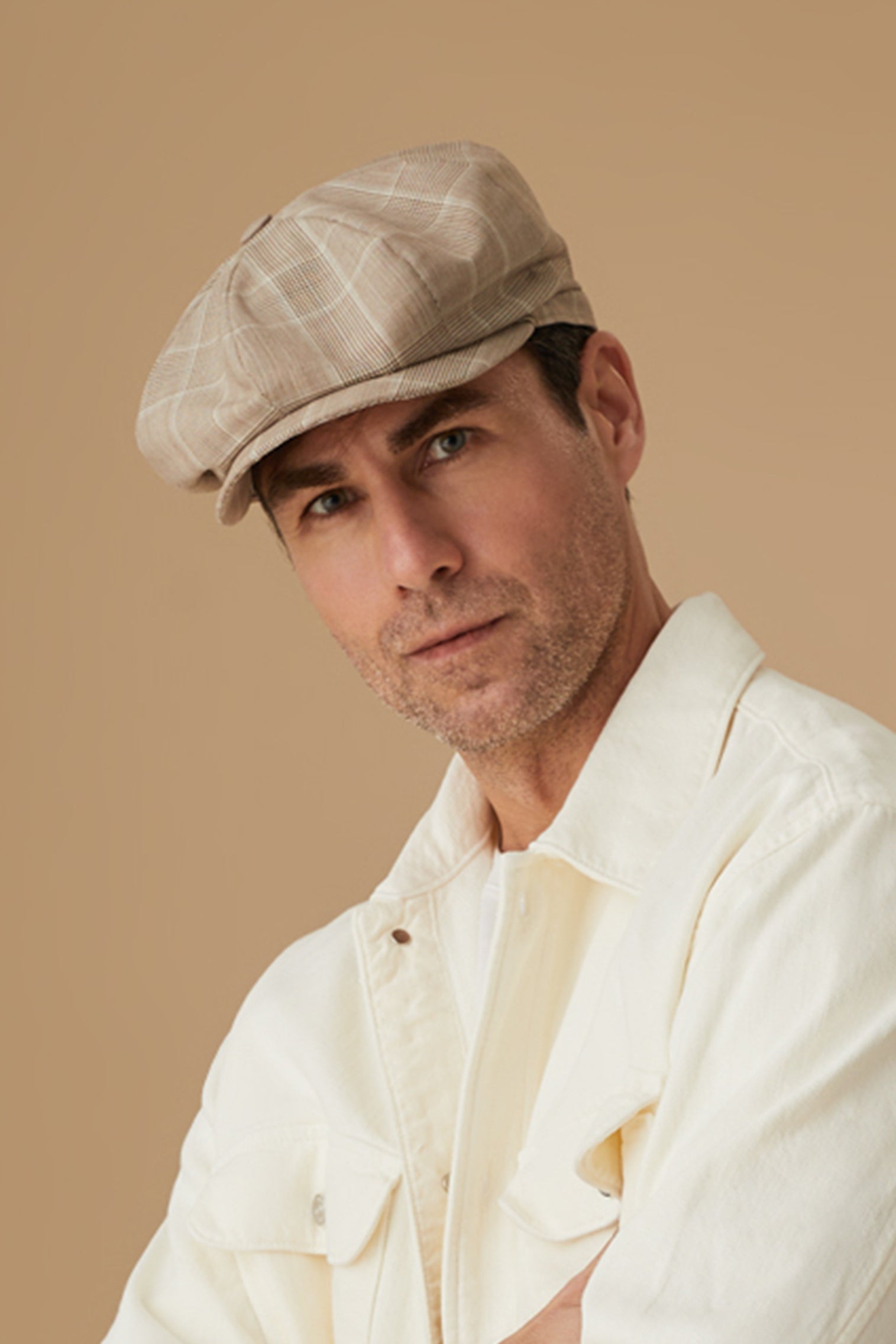 Tremelo Brown Glen-Check Bakerboy Cap - New Season Hat Collection - Lock & Co. Hatters London UK
