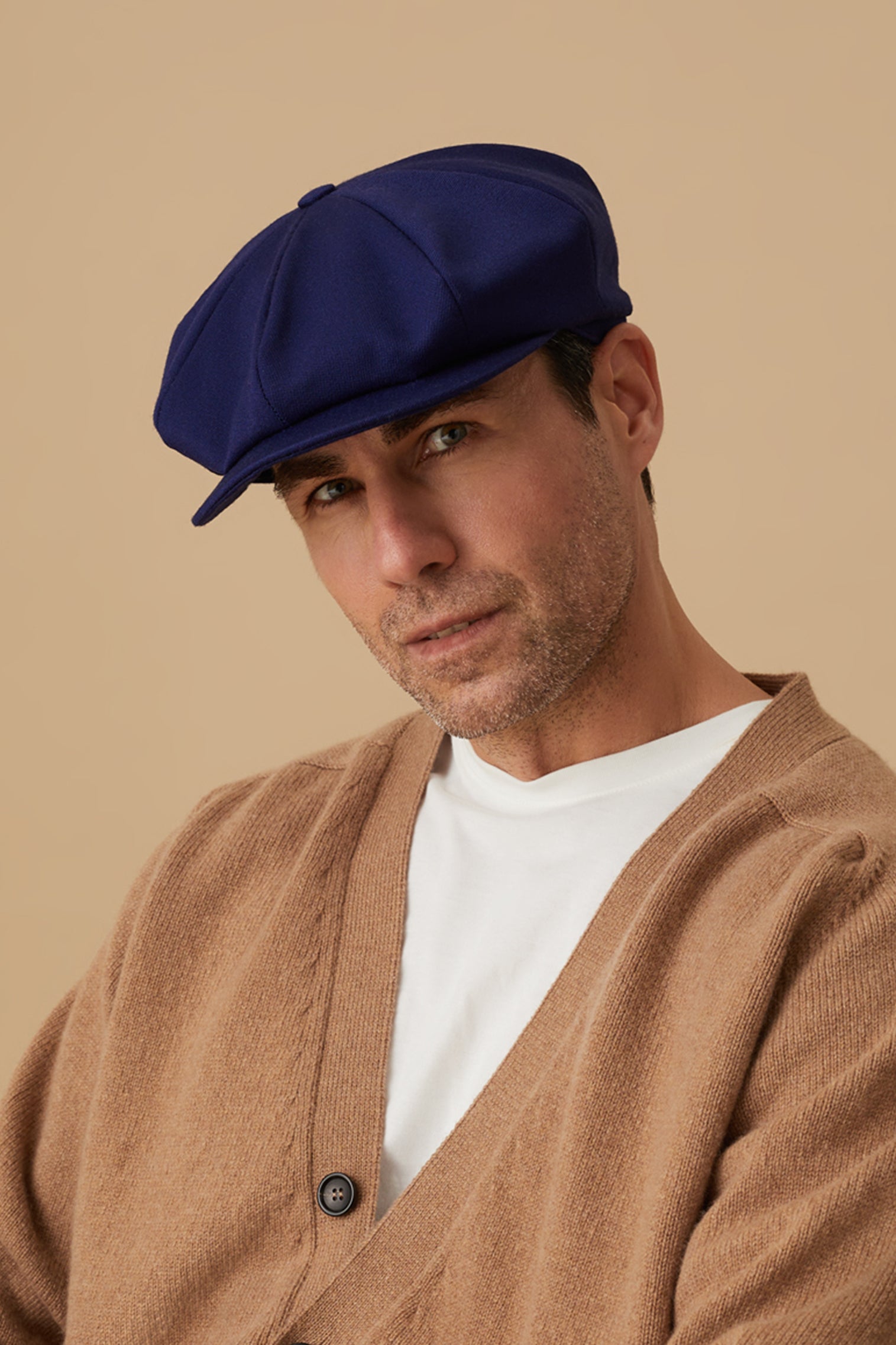 Tremelo Dark Blue Bakerboy Cap - Hats for Tall People - Lock & Co. Hatters London UK