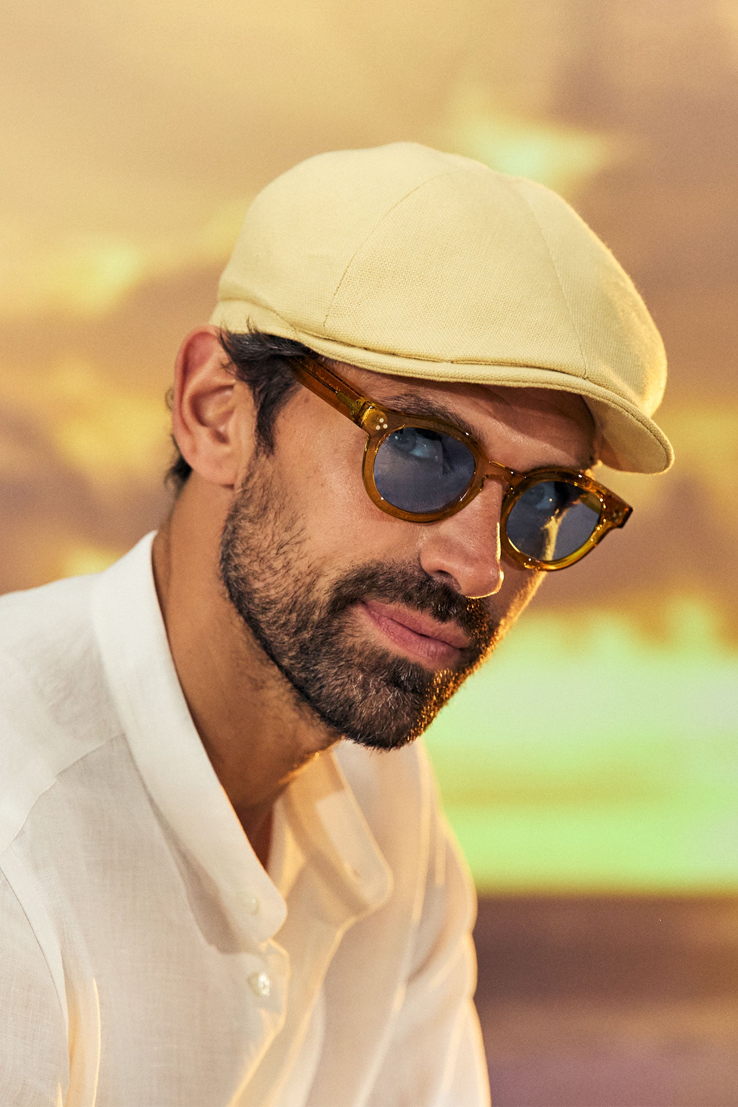 Tom Yellow Panelled Cap - Men's Hats - Lock & Co. Hatters London UK