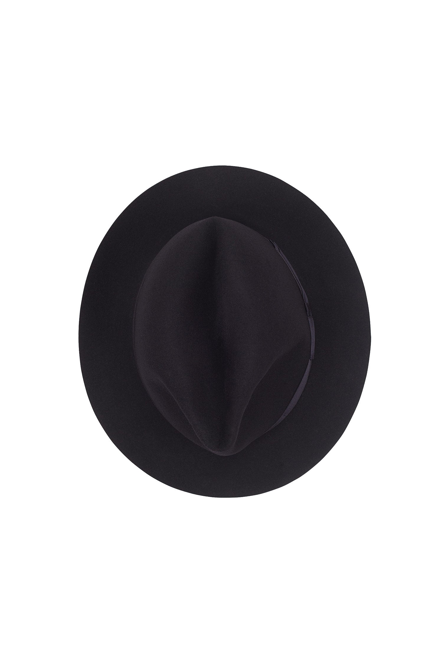 MEN'S NAVY FELT ROLLABLE TRILBY HAT WITH  A THIN GROSGRAIN NAVY RIBBON