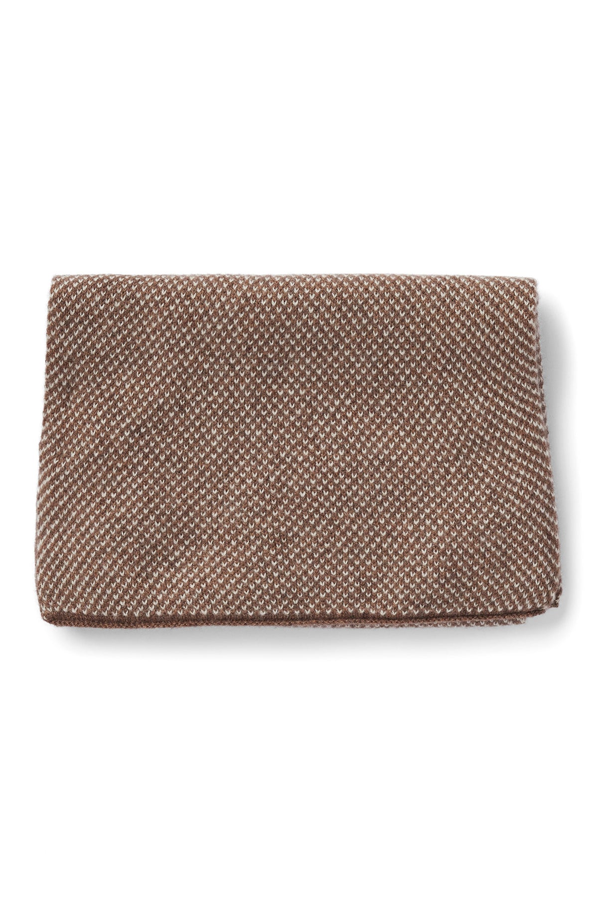 BEIGE &amp; WHITE KNITTED CASHMERE NECK WARMER - Lock & Co. Hatters London UK
            