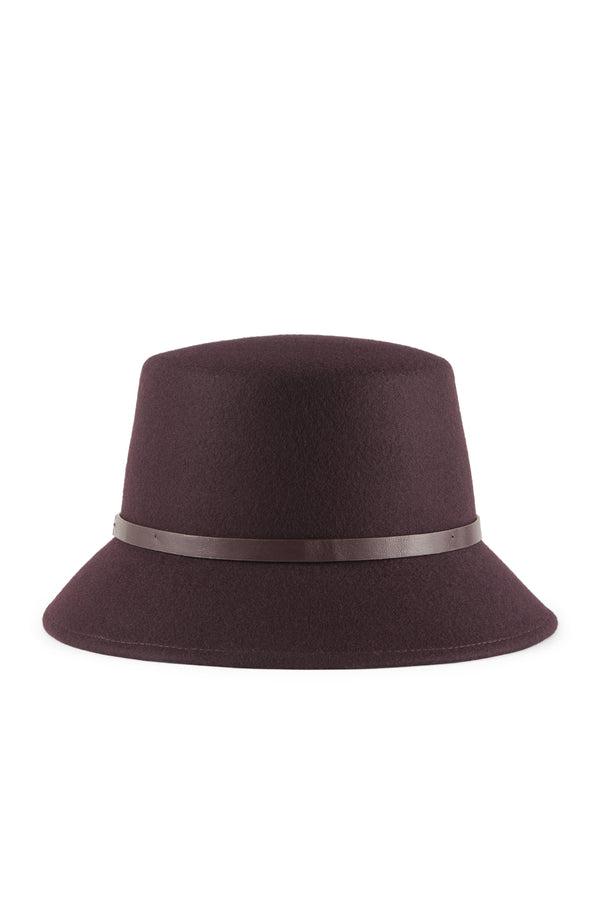 Wilma Burgundy Bucket Hat – Wool Felt Lock Hats for Men