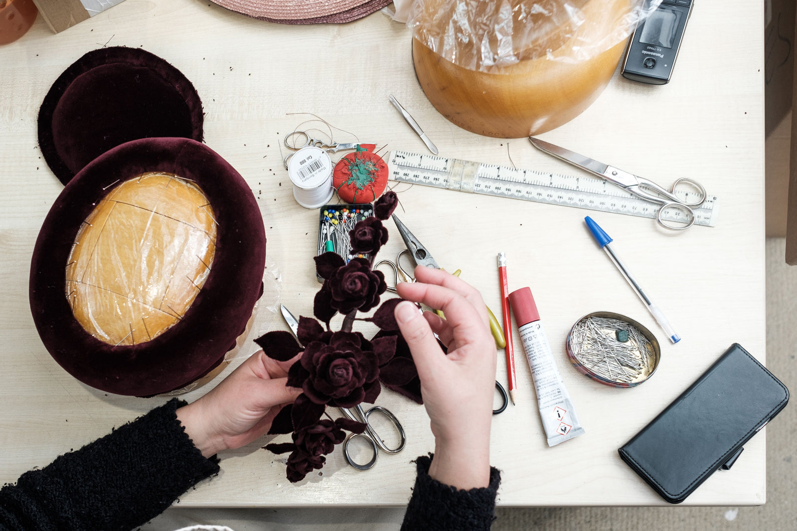 Couture flower and hat making