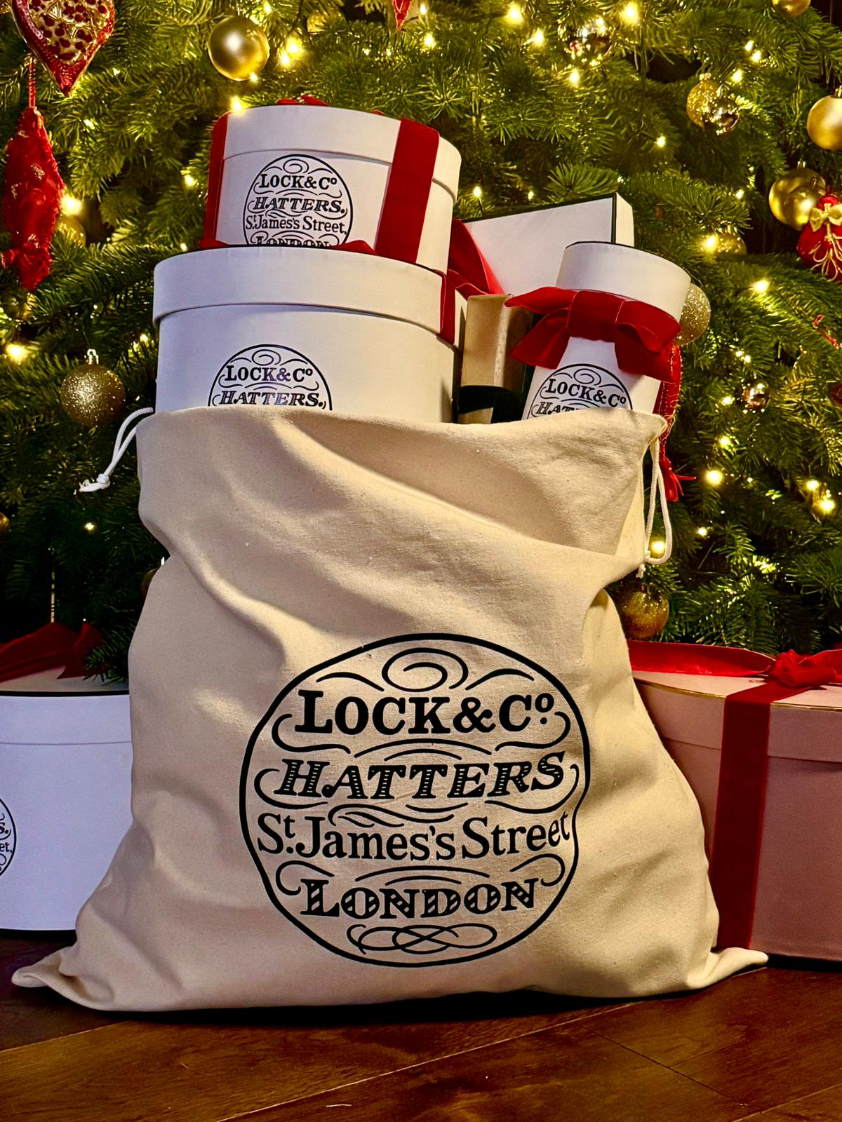 Large Canvas Sack - Christmas Gift Guide - Lock & Co. Hatters London UK